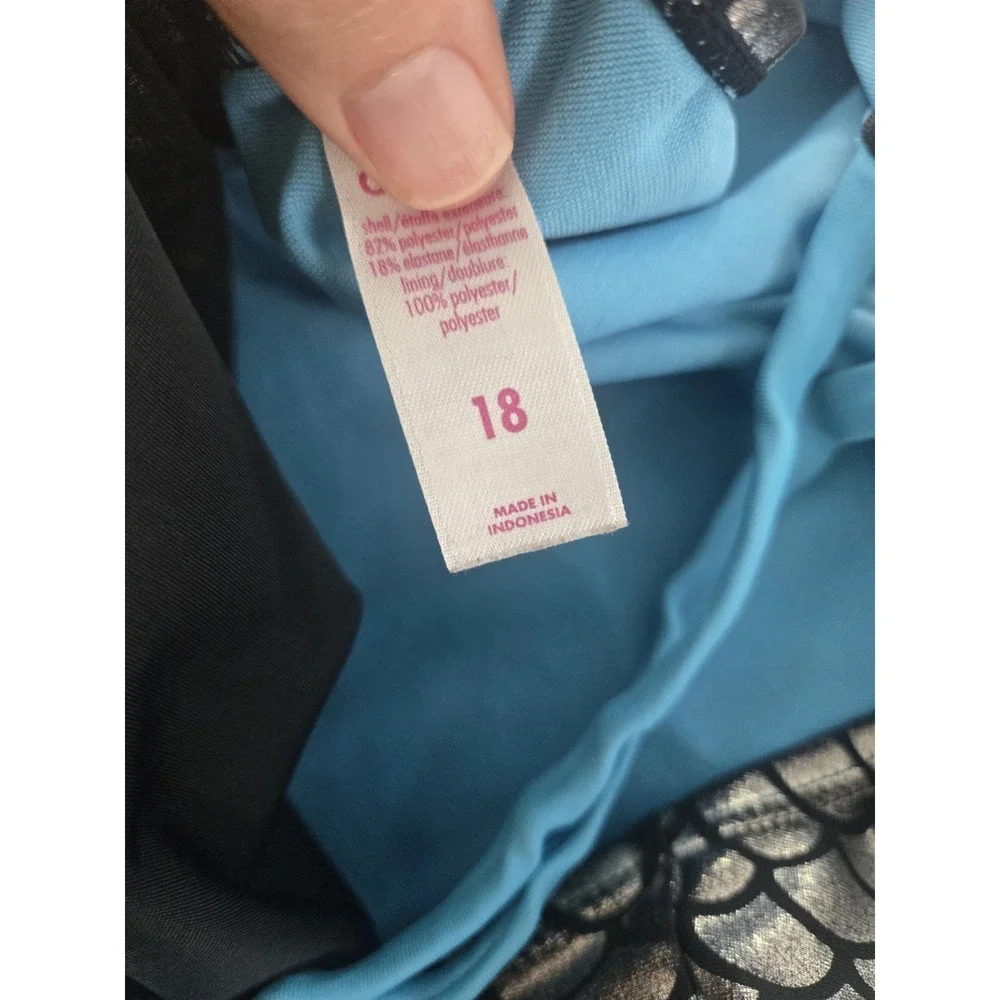 Justice Swimsuit 2 Piece Tankini Size 18 XL
